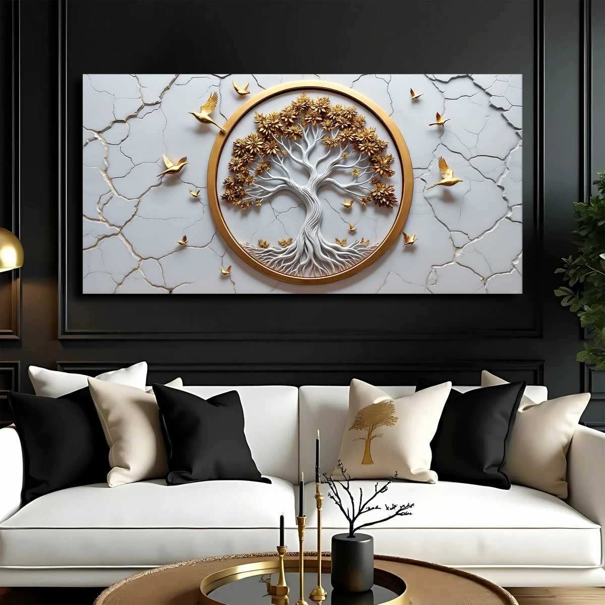 3D Celtic Tree of Life Wall Art - White