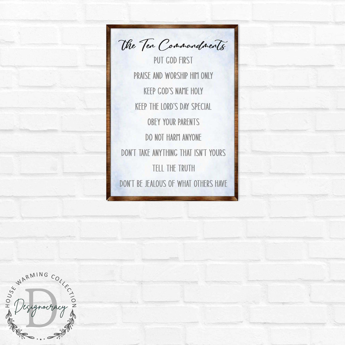 The Ten Commandments - Wooden Religious wall art - living room wall decor Christian wall art - Scripture sign - Bible Verse - Bible quotes - 310344