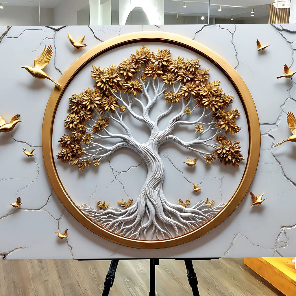3D Celtic Tree of Life Wall Art - White