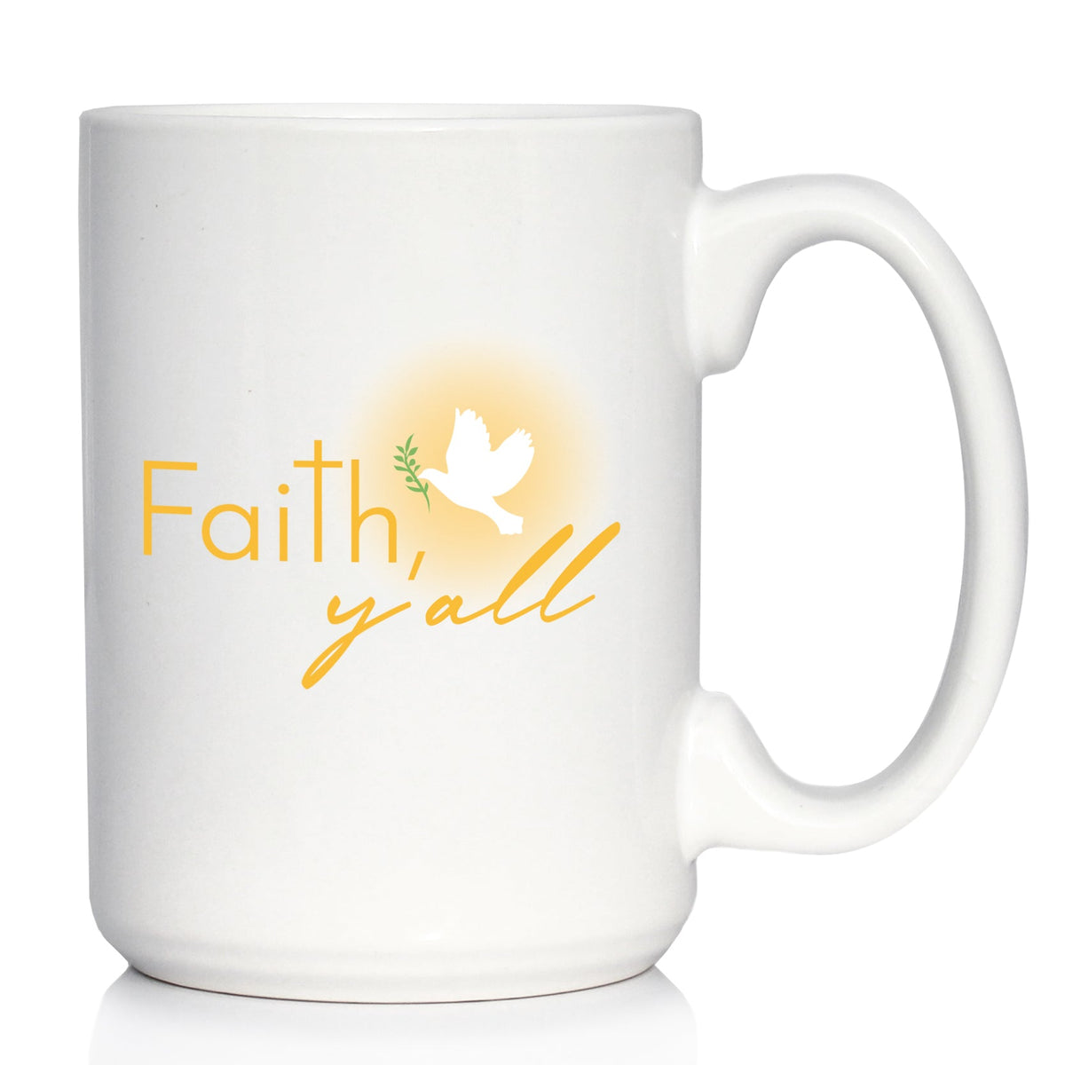 Faith Y'all Coffee Mug Christianity Gifts for Christians White Ceramic Coffee Cup