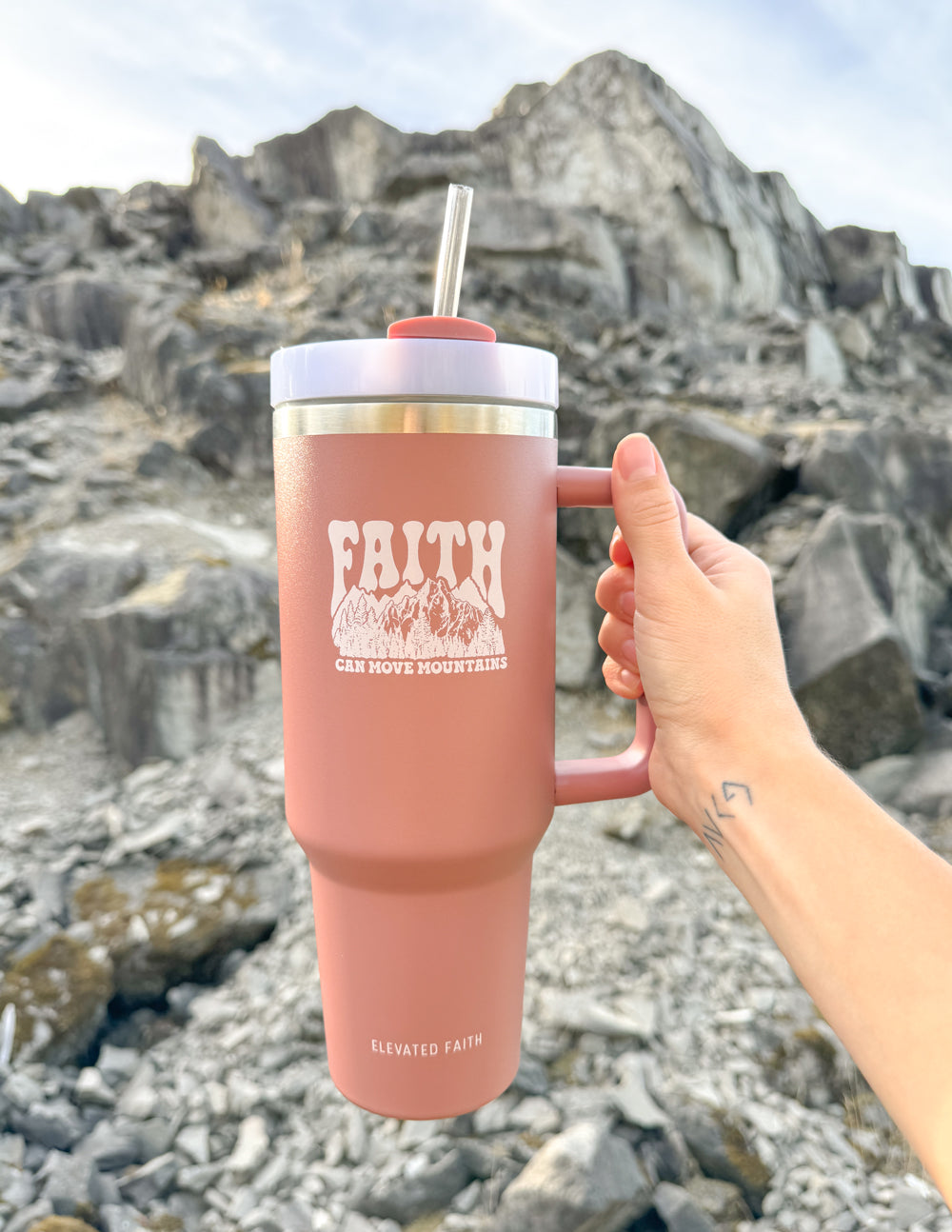 Faith Can Move Mountains 40 oz Tumbler