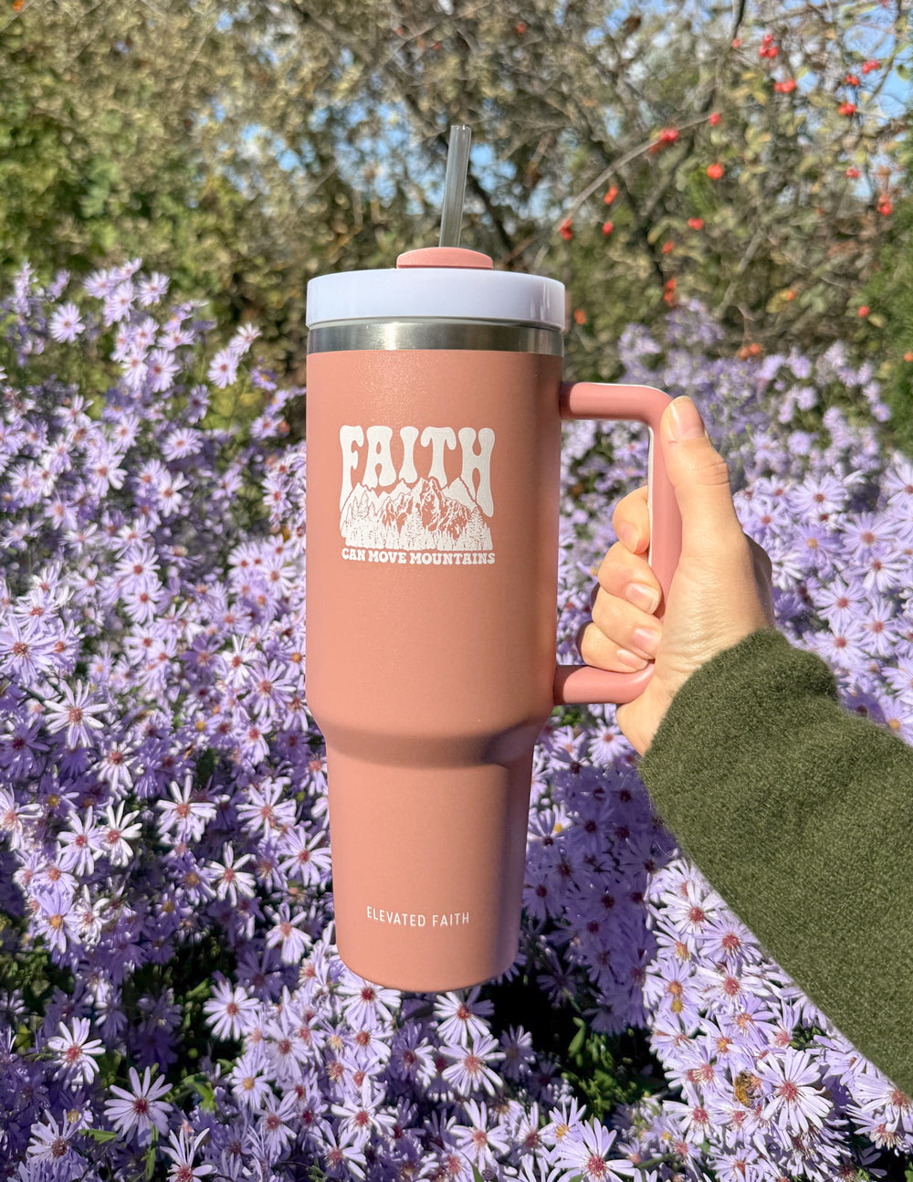 Faith Can Move Mountains 40 oz Tumbler