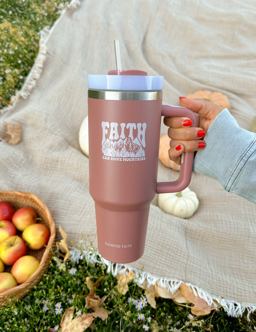 Faith Can Move Mountains 40 oz Tumbler